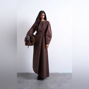 Elegant Brown Maxi Dress